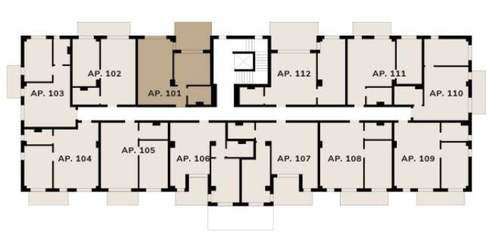 apartament 101 amplasare